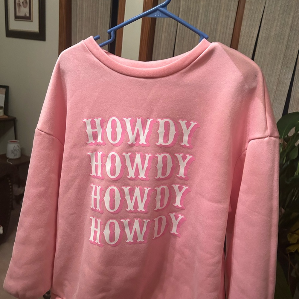 Pink 'Howdy' Sweatshirt